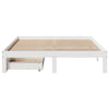 Bed Frame with Drawers White 140x200 Solid Wood Pine Z1Y4
