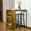 Industrial Bar Table and Stools Vintage Breakfast Dining Tall Rustic Kitchen Set