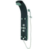 Glass Shower Panel with Thermostatic Mixer LANZAROTE Black SCHÜTTE