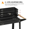 2025 Barbecue Grill Rectangular BBQ Steel Charcoal Outdoor Patio Garden Wheels