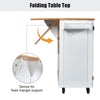 Rolling Kitchen Island Cart Large Storage Trolley Cabinet Extendable Countertop