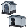 Large Plastic Dog Kennel Pet House Weatherproof Indoor Outdoor Animal Shelter