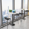 Sleek Marble Round Bar Table Dining Table Black Gold Leg Lounge Bar Office Home