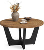 Round Wood Coffee Table, Farmhouse 31.5" Small Center Tea Table for Living Room