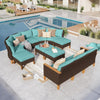 Outdoor Furniture Set Rattan Furniture Patio Conversation Set Sectional Wicker