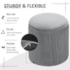 Round Velvet Ottoman Storage Vanity Seat Footrest Stool Dressing Table Chair