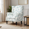 Armchair Stylish Modern Living Room Accent Chair Wood Frame Floral Pattern Sofa