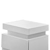 White High Gloss Bedside Table Cabinet LED Side End Table LED Living Room
