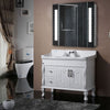 Wall Bathroom Mirror Cabinet w/ 60 LED Light,Shaver Socket,Anti-fog,Touch Switch