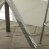 Round Clear Glass Dining Table with X-shaped Chrome Leg Cafe Bistro Coffee Table