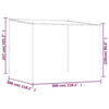 Gazebo White 3x3 m 180 g/m² Fabric and Steel Q2Q7