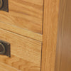 Rustic Oak 3 Drawer Bedside Cabinet / Bedroom Lamp Table / Nightstand