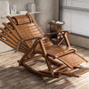 BambooWood Deck Rocking Chair Patio Garden Outdoor Sun Lounger Reclining Day Bed