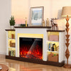 Electric Fireplace Flame Heater,Timer&20 Color LED Light TV Cabinet BIG Dceqbjtq