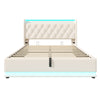 OTTOMAN LIFT UP STORAGE BED UPHOLSTERED BED FRAME DOUBLE & KING SIZE 4FT6 5FT