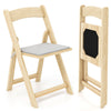 Set of 2 Dining Chairs Foldable Kitchen Chair Portable Wood Kitchen Chair