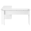 Corner Computer Table Laptop Home Study Wrokstation Desk Storage Shelves White