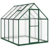 Sufrk Greenhouse with Base Frame Green 224x169x195 Aluminium,Polycarbonate O9G6