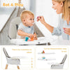 4 in 1 Baby High Chair Infant Child Feeding Seat Highchair Food Tray Safety Belt
