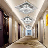 12W LED Crystal Ceiling Light Semi-Flush Mount Chrome Cool White
