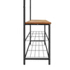 Industrial Coat Rack Stand with 7 Hooks Hangers Shoe Storage Bench Cabinet