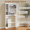 Over Toilet Storage Cabinet Space Saver Shelves Cupboard Freestanding White