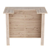 4FT Patio Bar Table Wood Garden Drinks Stand Pub Beer Counter Home Outdoor Desk