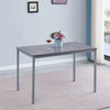 Rectangular Grey Marble MDF Top Dining Table Metal Legs Dining Room Kitchen