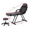 Massage Table Chair Set Nail Shop Tattoo Salon Spa Beauty 3 Fold Bed with Stool