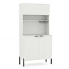 Kitchen White Pantry Cabinet Kitchen Storage Hutch Freestanding Buffet Sideboard