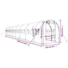 Greenhouse with Steel Frame White 32 m² 16x2x2 m vidaXL