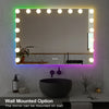 Hollywood Vanity Makeup Mirror with 18-LED Lights RGB Backlit Light Up Wall 80cm