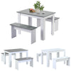 3Pcs Dining Table and Chairs Set Bench Seat 4 Seater Home Kitchen Room Furniture