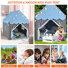 Kids Playhouse Tent Toddler large Castle Fairy Cotton Tent w/Star Lights Blue