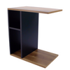 Sofa Side Table C Shaped Coffee End Table with Shelves Living Room Bedroom
