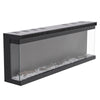 70'' Electric Fireplace 12 LED Flame Media Freestand/Inset Fire 3 Side Panoramic