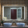 Bathroom Mirror with LED Light Illuminated Demister Anti-fog Touch Wall Mounted