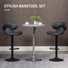 Adjustable Swivel Bar Stools Set of 2, Barstools for Counter Bar, Grey