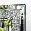 XL RGB LED Mirror Glittery Crystals Diamond Wall Mounted Hanging Mirror Bedroom