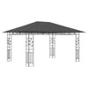 Gazebo with Mosquito Net & LED String Lights 4x3x2.73m Anthracite