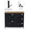 5-Drawer Dresser Storage Cabinet Fabric Storage Tower with Folding Drawers