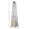 10.5KW Patio Gas Heater Outdoor Pyramid Propanes Heater w/ Cover