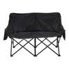 Outdoor Camping Loveseat Chair Double Seat Folding Chair Motorhome Drink Holders