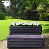 2 Tier Garden Metal Black Planter Flower Raised Bed Herb Grow Box Container