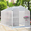 4x6/6x6/8x6/10x6FT Walk-In Greenhouse Aluminium Frame / Polycarb Panel Silver