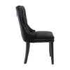Set of 6 Velvet Dining Chairs with High Back Wooden Legs for Dining Room Kitchen