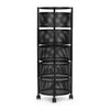 5 Tier Kitchen Rotating Storage Trolley Cart Utility Vegetable Mobile Shelf Rack