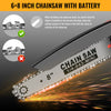 21V Battery Electric Cordless 6+8 inch Brushless Chainsaw Mini Saw For Makita
