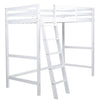White 3FT Single Solid Pine Wood Loft Bed Frame High Sleeper Bunk Bed Cabin Bed