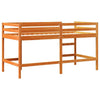 ' Loft Bed with Ladder Wax Brown 80x200 Solid Wood Pine Q6C9